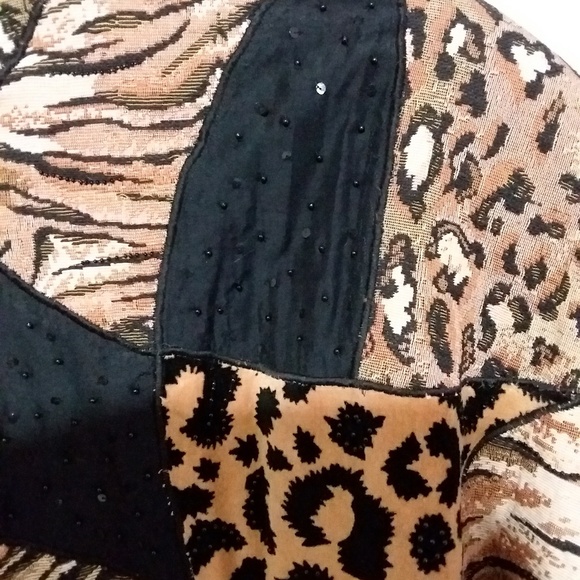☆☆SOLD☆☆ VTG Anage Animal Print Patchwork Jacket - Picture 3 of 8